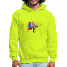 Load image into Gallery viewer, PaperboyFly Dots Men's Hoodie - safety green