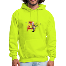 Load image into Gallery viewer, PaperboyFly Dots Men's Hoodie - safety green