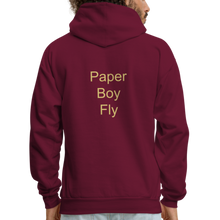 Load image into Gallery viewer, PaperboyFly Dots Men's Hoodie - burgundy