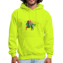 Load image into Gallery viewer, PaperboyFly Dots Men's Hoodie - safety green
