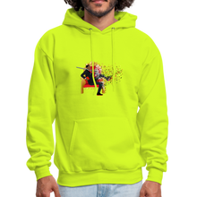 Load image into Gallery viewer, PaperboyFly Dots Men's Hoodie - safety green