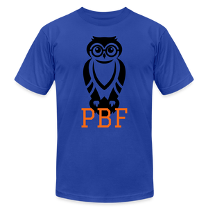 PBF Owl T-shirt - royal blue