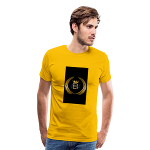 PBF Crown Men's Premium T-Shirt - sun yellow