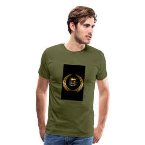 PBF Crown Men's Premium T-Shirt - olive green