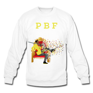 PBF Mens Crewneck Sweatshirt - white