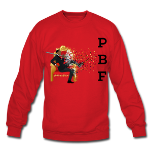 PBF Mens Crewneck Sweatshirt - red