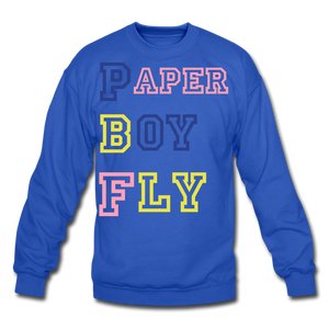 PBF MultiColor Crewneck Sweatshirt - royal blue