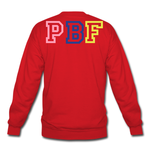 PBF MultiColor Crewneck Sweatshirt - red