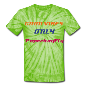 PBF Good Vibes Tie Dye T-Shirt - spider lime green