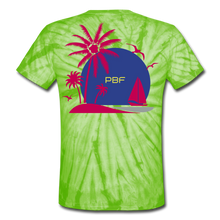 Load image into Gallery viewer, PBF Good Vibes Tie Dye T-Shirt - spider lime green