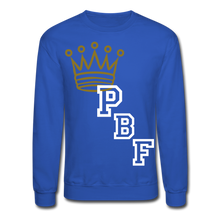 Load image into Gallery viewer, PBF Crown Me Sweatshirt - royal blue