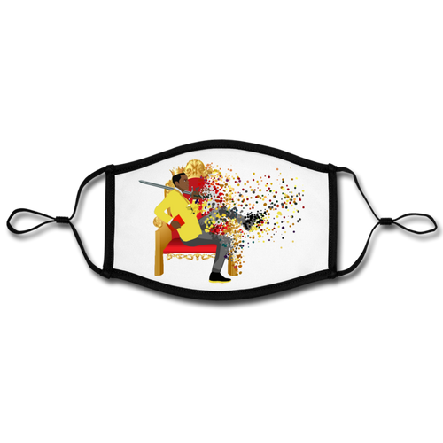 PBF Yellow Adjustable Contrast Face Mask (Large) - white/black
